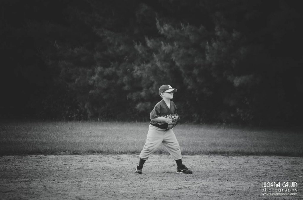 boy on baseball game