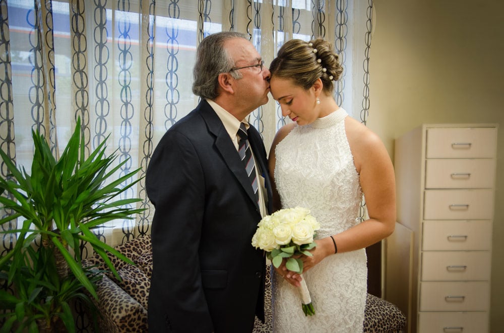 Bride with father