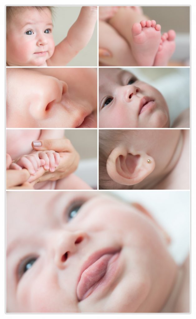 Baby facial details
