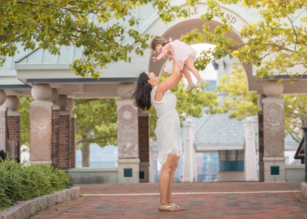 Family session in east boston