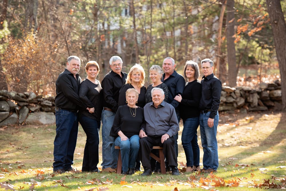 Backyard family portrait