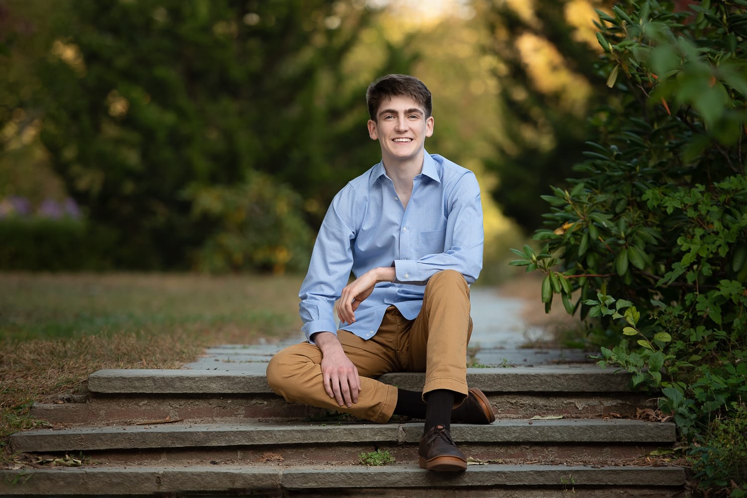 Concord High School Senior Portraits Garden Steps