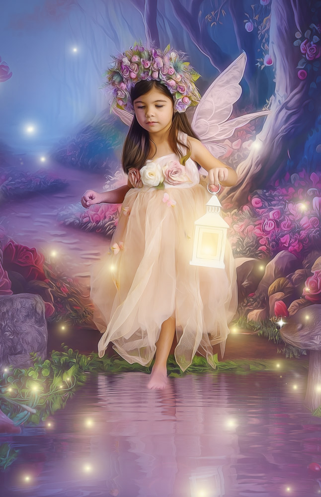 chelmsford-ma-fairy-portrait-girl-flower-crown Young girl in enchanted forest fairy portrait with flower crown Chelmsford MA