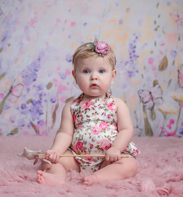 Fine art baby sitter milestone portrait — Chelmsford Massachusetts — Luciana Calvin Photography