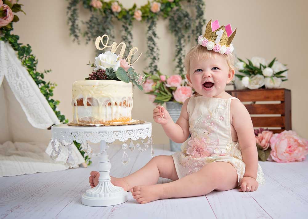 First birthday milestone portrait — Greater Boston Massachusetts — Luciana Calvin Photography