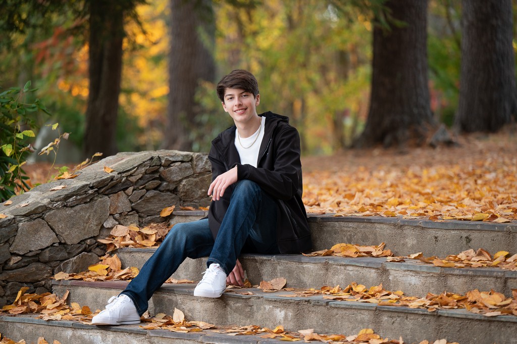 Westford Academy senior outdoor fall portrait - Westford, MA