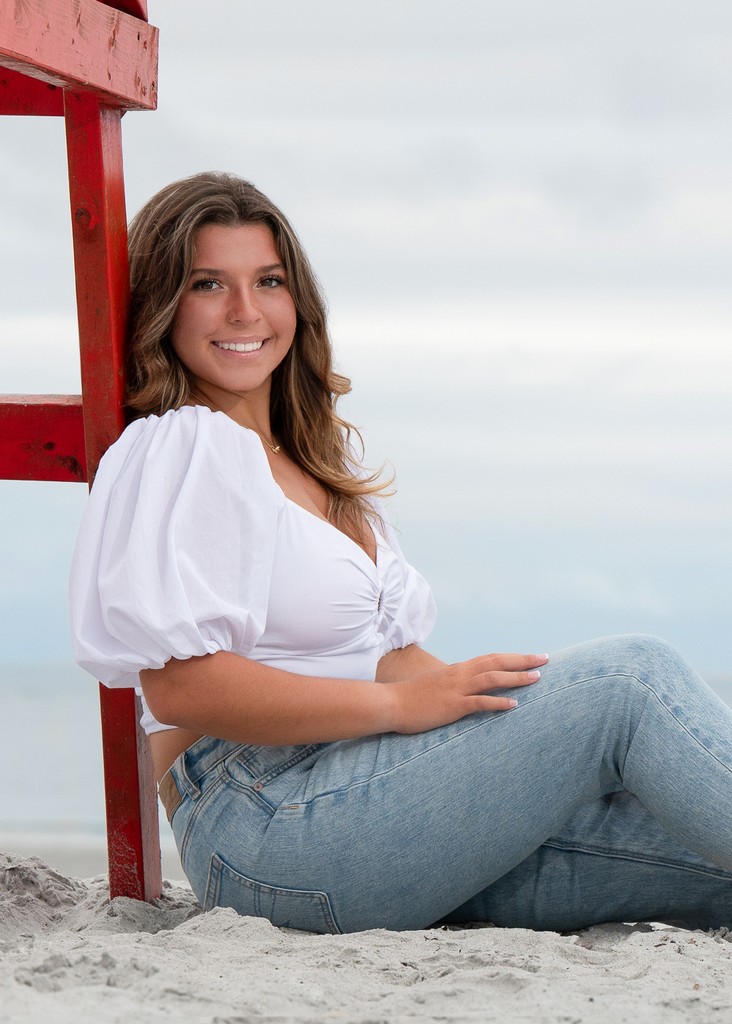 Chelmsford High school senior portrait at the Beack in Gloucester, ma
