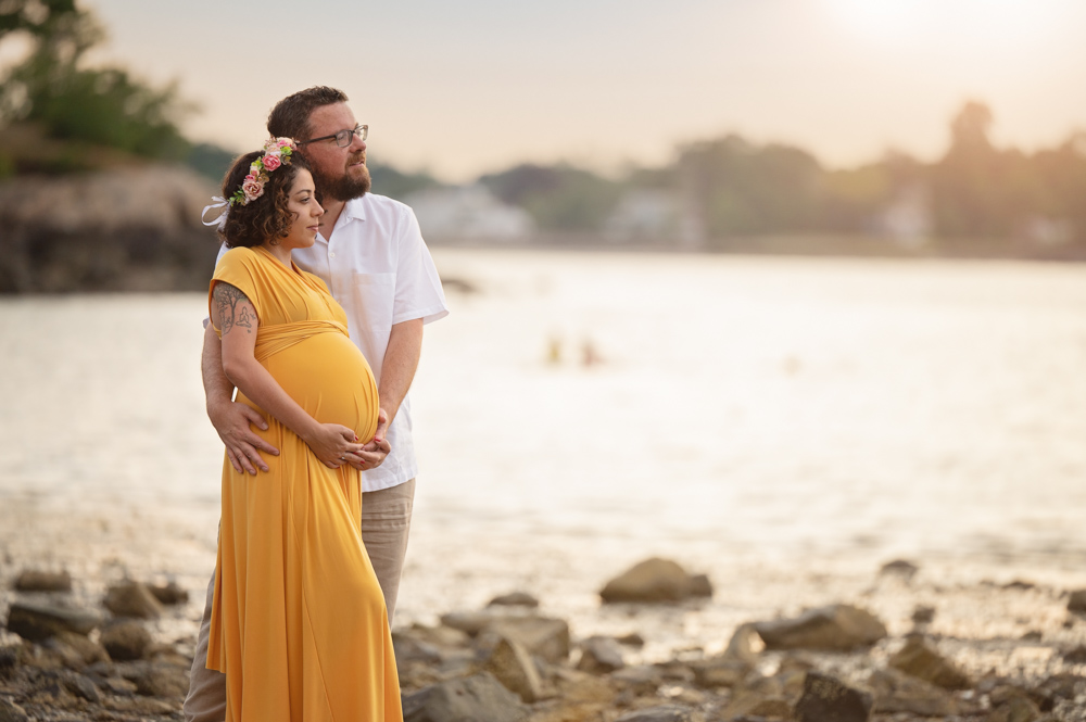 Outdoor Maternity Portrait Golden Hour Chelmsford Ma