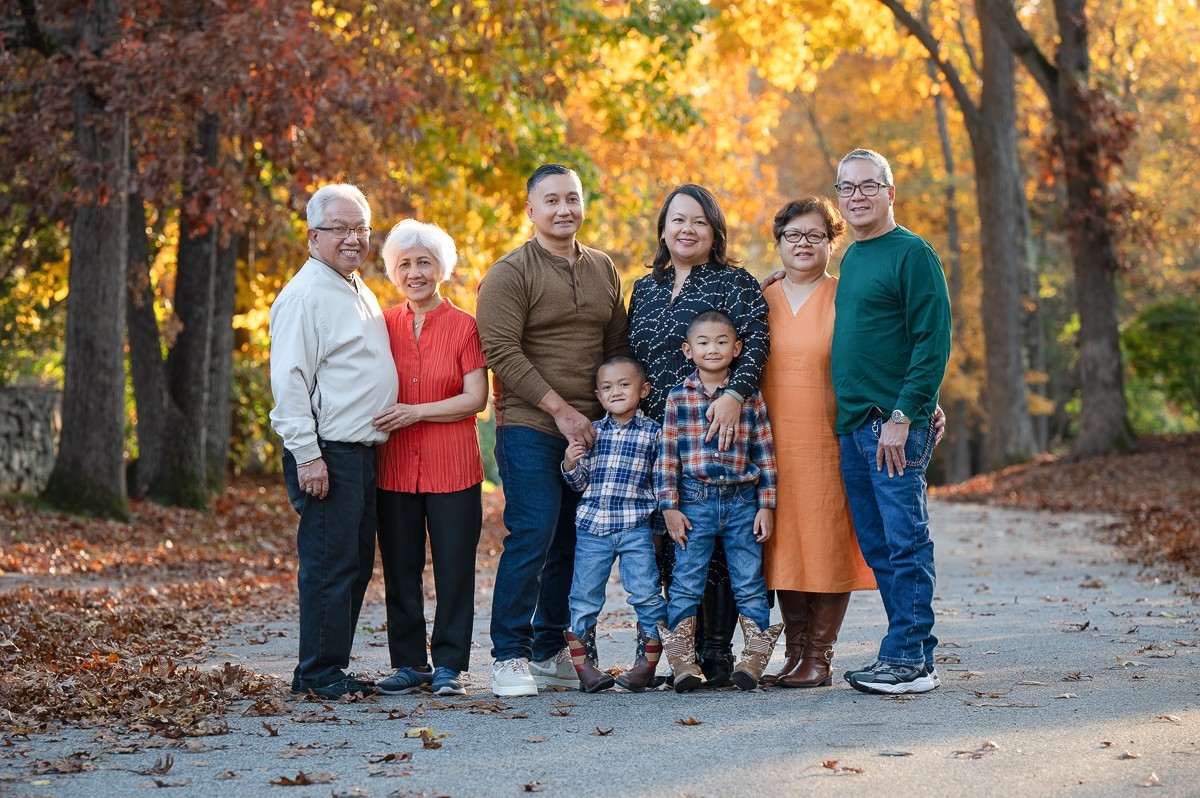 Three generations of one family photographed at Bartlett Park in Chelmsford MA